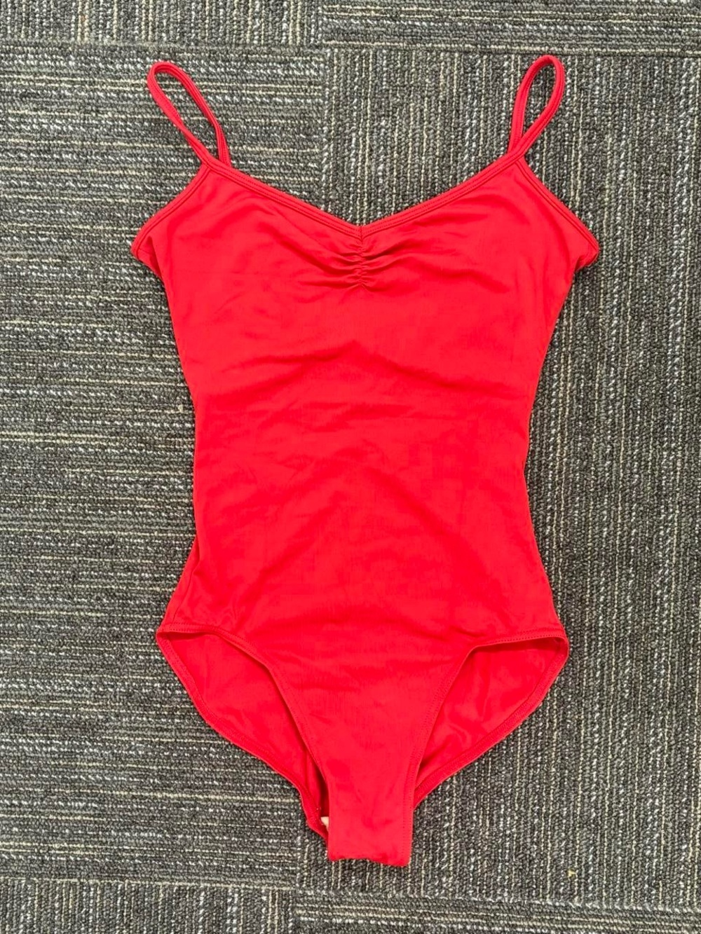 Bloch Red Girls' Dance Bodysuit with Thin Straps